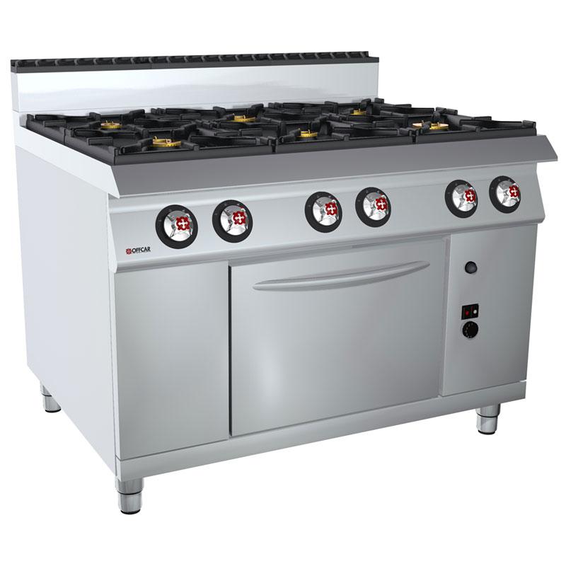 OFFCAR 120 cm 6-Burner Gas Cooker with 70 cm Gas Oven - 80CBG16 