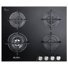 ELBA Ceramic Built-in 4 Gas Burners Black Hob  - ELIO65-445CG 