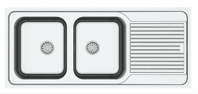 AS 110 INSET SERIE DOUBLE BOWL 1160X500mm+ GRID