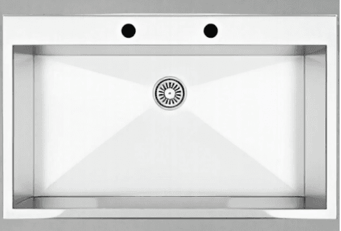 AS 248 HAND MADE 50X81 1.0mm RO BRUSHED,ONE TAP HOLE +GRID