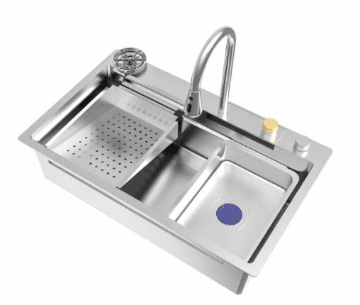 BLACK SINGLE BOWL FULL SET(ARMATURE,BASIN,CUTTING BOARD)+GRID