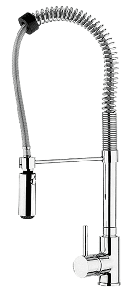 CM CLARK Sink Mixer with Molton Hose & Dual Jet Shower - 9105MISCCRM