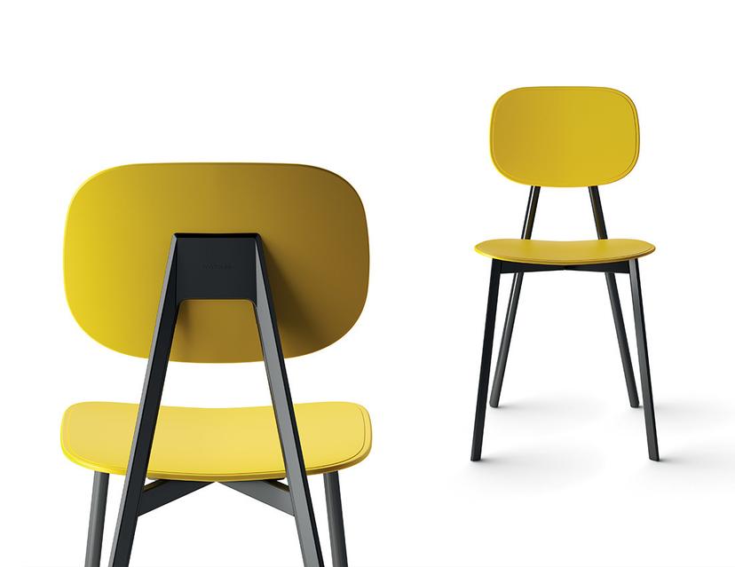 POINTHOUSE TATA CHAIR - YELLOW PLASTIC