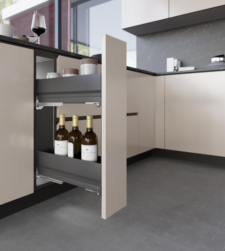 Inoxa Two Shelves Extractable Basket - 7104KKY/15PAR