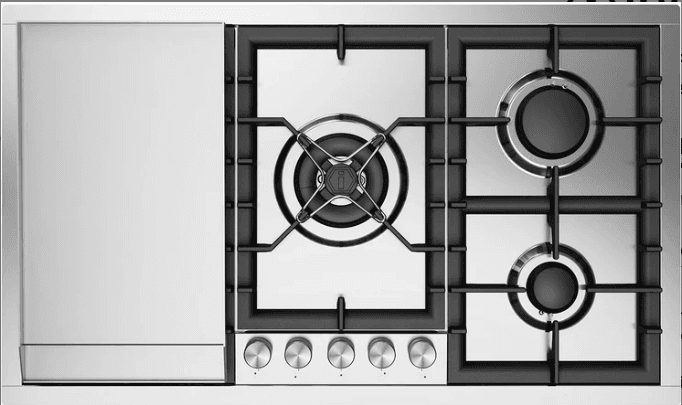 ILVE HCPT95FD 90cm Wide 4 Burner Gas Hob - Stainless Steel