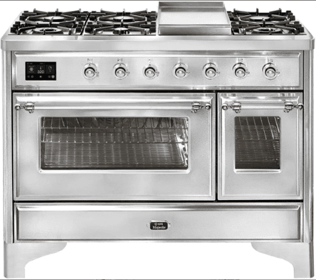 ILVE Majestic Milano M12FDNE3/SSB 120cm Dual Fuel Range Cooker - A+ Rated