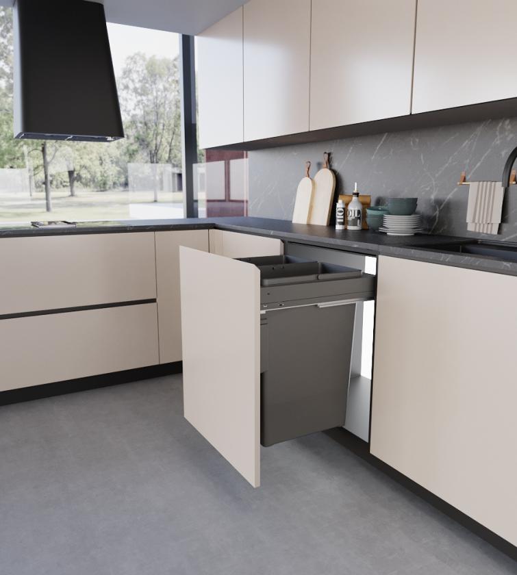 Inoxa Waste Bin, Two Baskets - 97LX/60-2SC