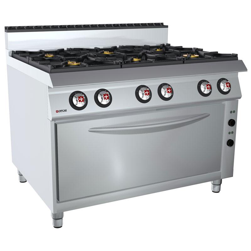 OFFCAR 120 cm 6-Burner Gas Range with Maxi Gas Oven - 80CBG16XL