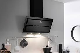 Elba Chimney Hood In Black Glass - ELIO 6365